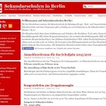 こちらはベルリンじゅうのSekundarschuleを調べることができる「Sekundarschulen in Berlin」