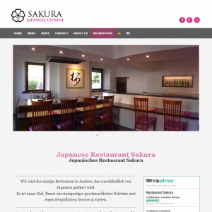 restaurant-sakura　website toppage