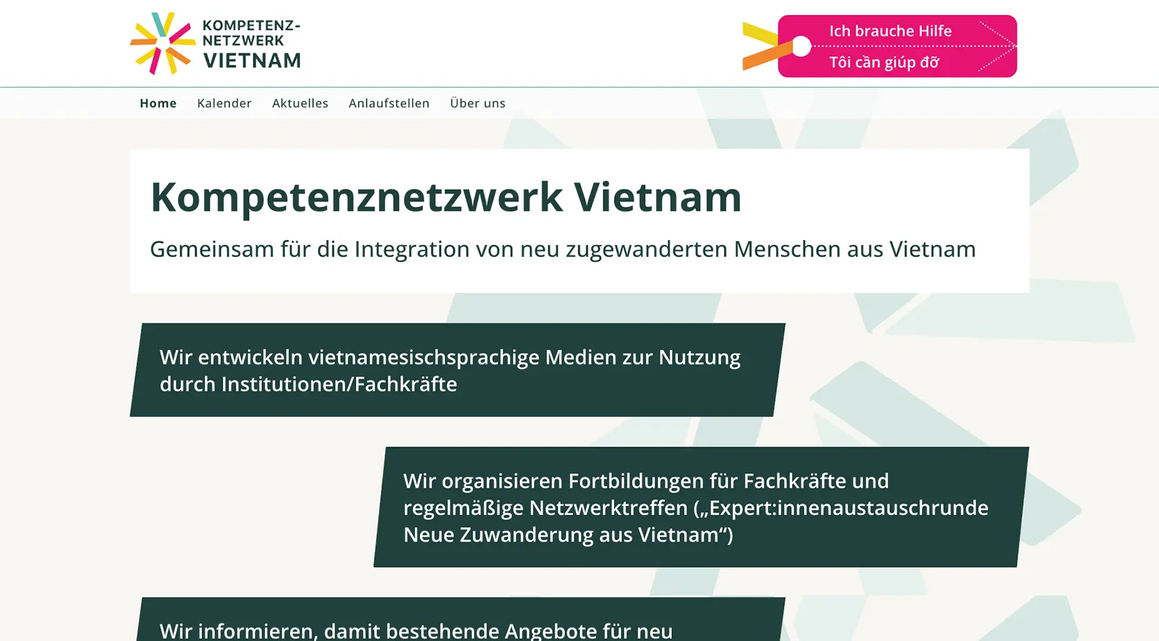 ウェブサイト制作:KNV – Kompetenznetzwerk Vietnam