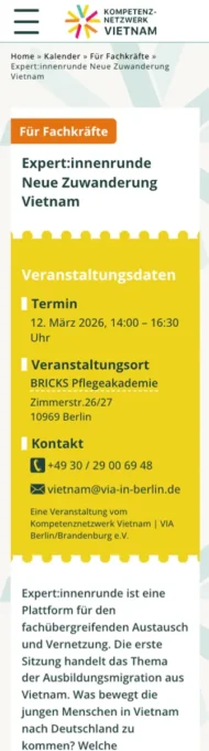 KNV - Kompetenznetzwerk Vietnam - Veranstalgung (Mobile)